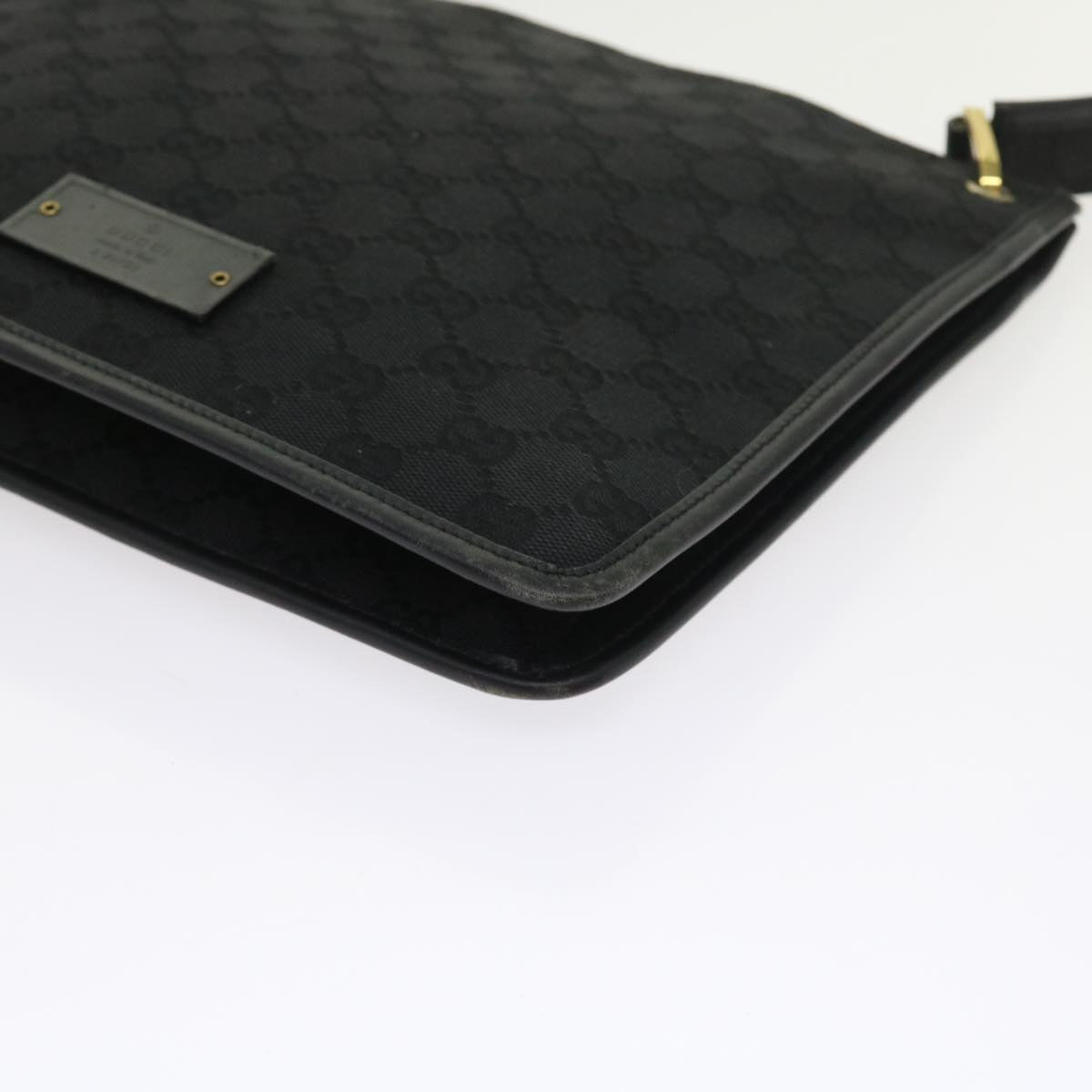 GUCCI GG Canvas Shoulder Bag Black 91762 fm2789