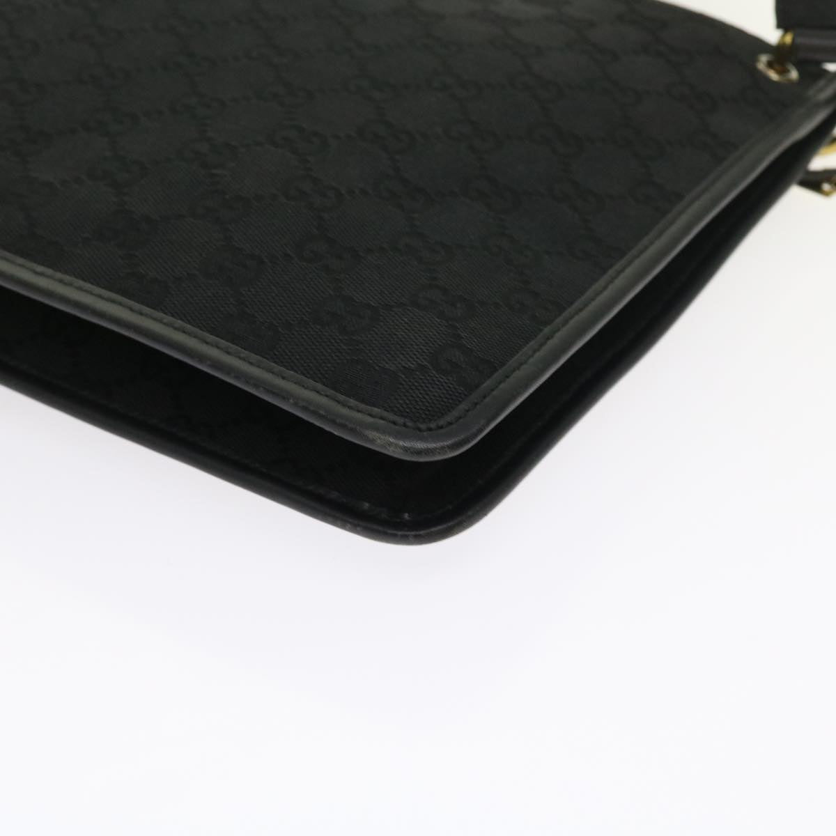 GUCCI GG Canvas Shoulder Bag Black 91762 fm2789