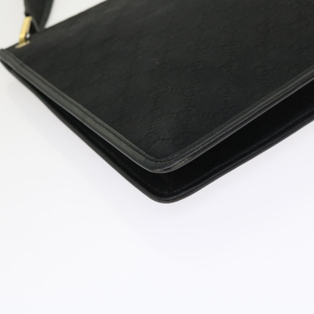 GUCCI GG Canvas Shoulder Bag Black 91762 fm2789