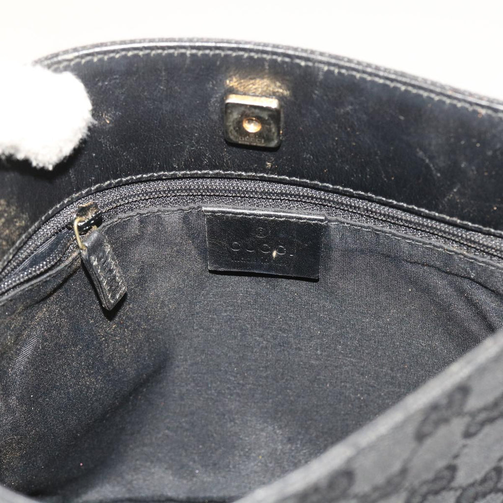 GUCCI GG Canvas Shoulder Bag Black 91762 fm2789