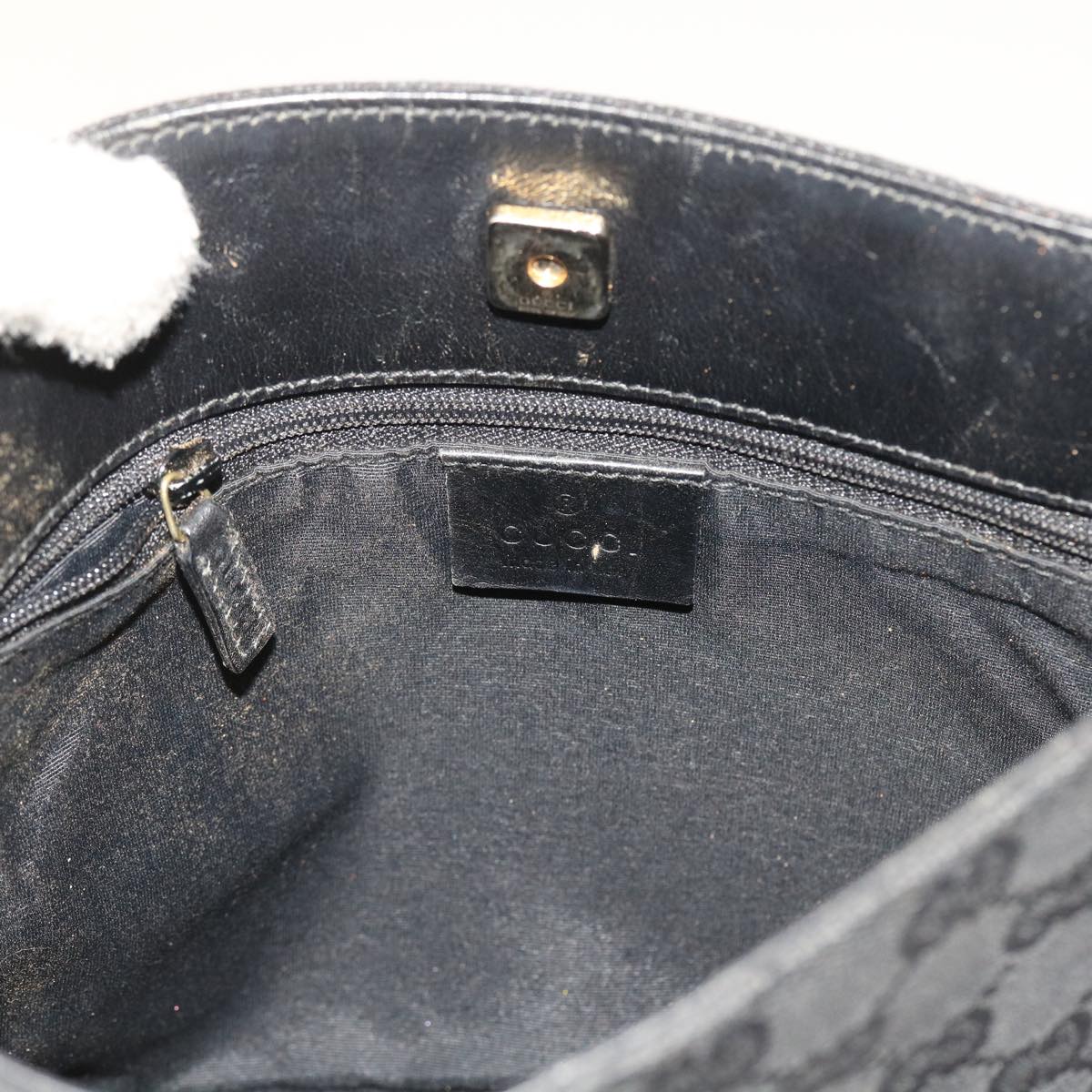 GUCCI GG Canvas Shoulder Bag Black 91762 fm2789