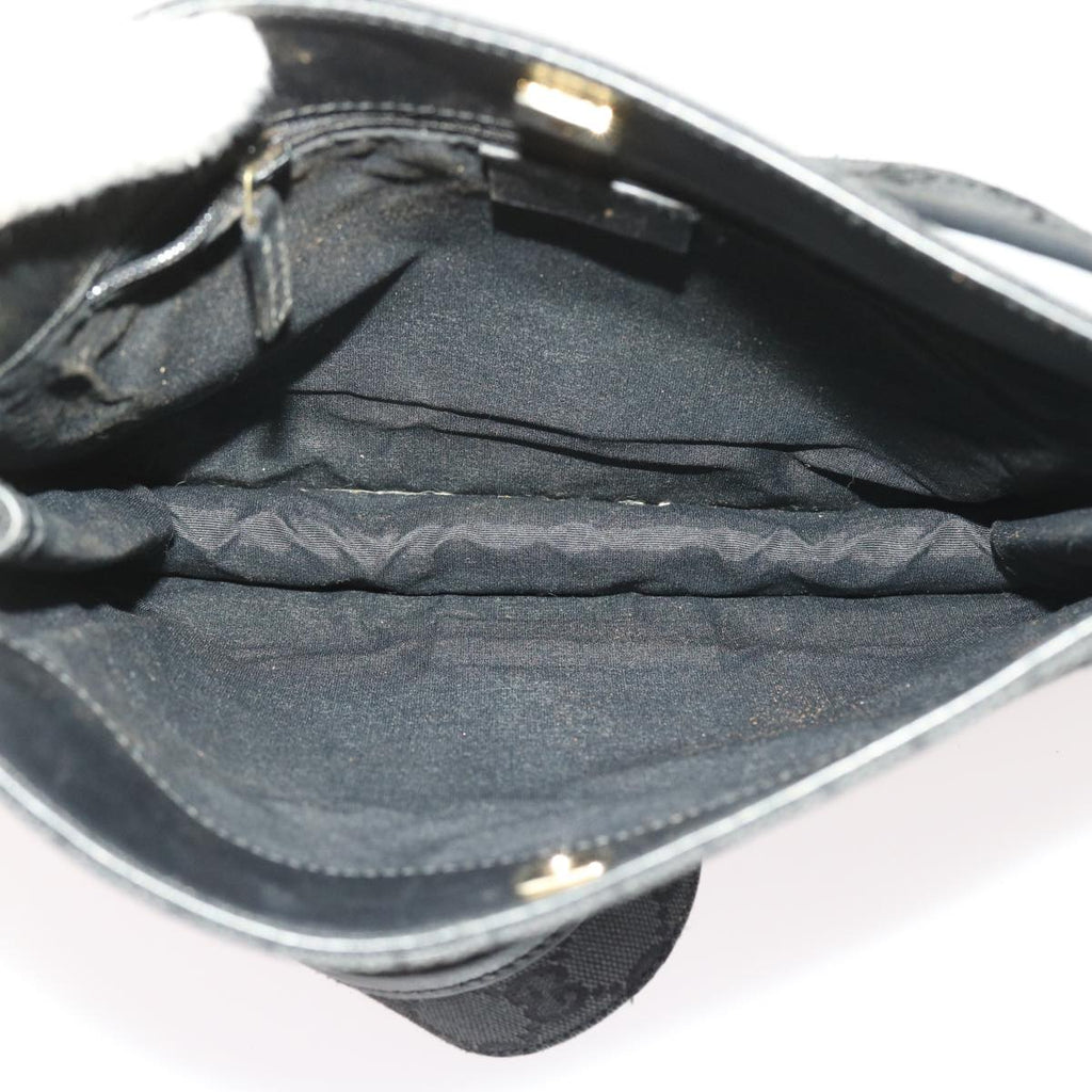 GUCCI GG Canvas Shoulder Bag Black 91762 fm2789