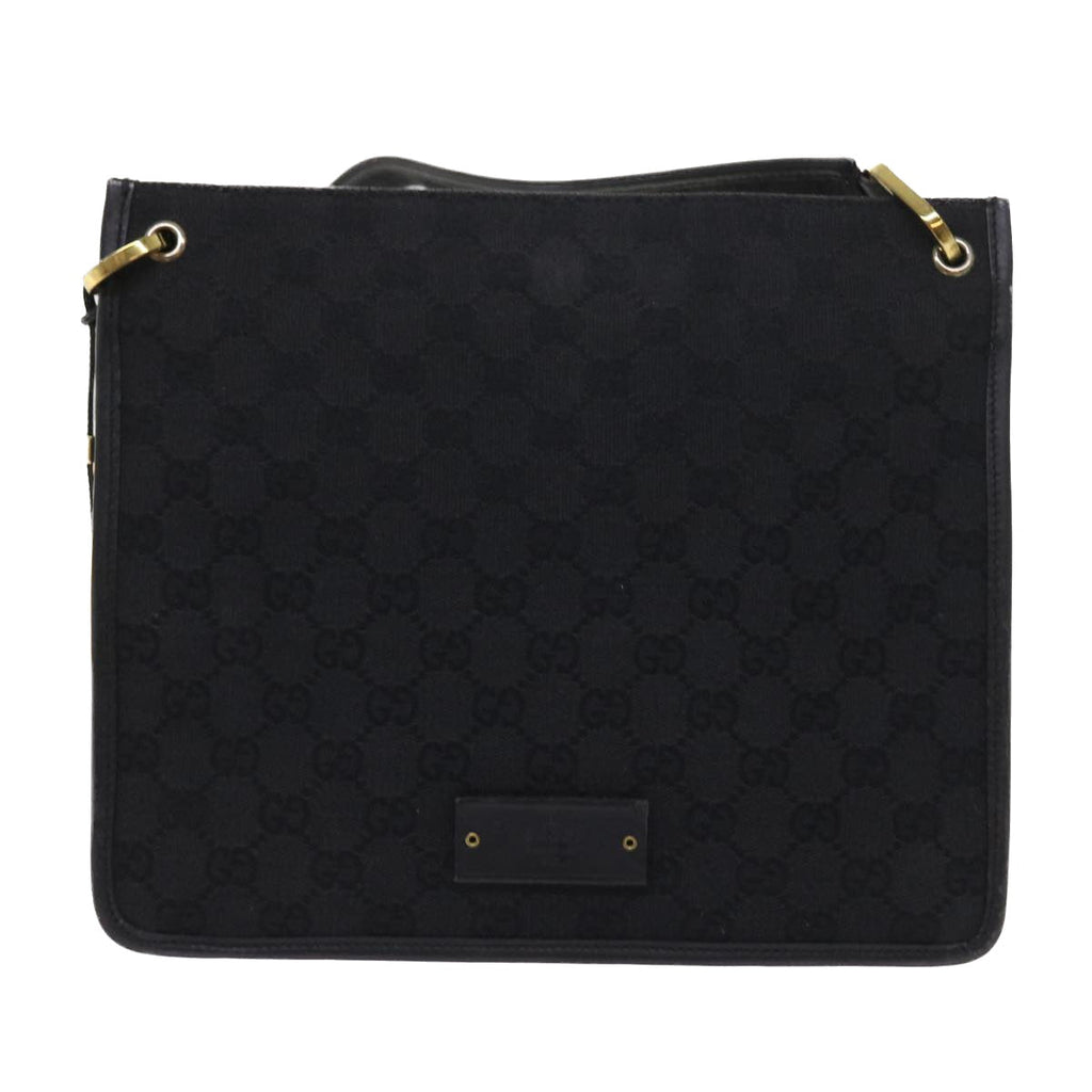 GUCCI GG Canvas Shoulder Bag Black 91762 fm2789
