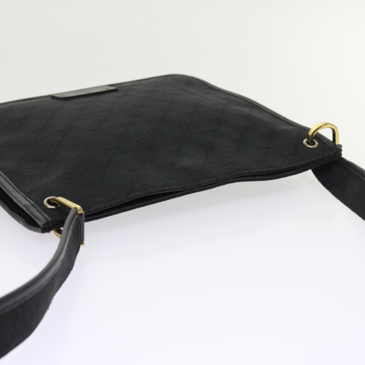 GUCCI GG Canvas Shoulder Bag Black 91762 fm2789