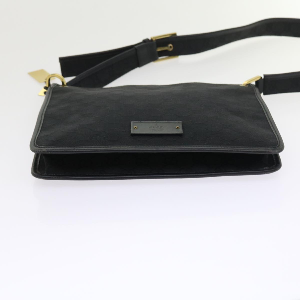 GUCCI GG Canvas Shoulder Bag Black 91762 fm2789