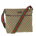 GUCCI GG Canvas Web Sherry Line Shoulder Bag Beige Red Green 189751 fm2790
