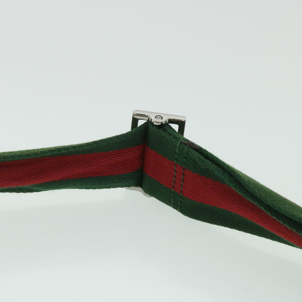 GUCCI GG Canvas Web Sherry Line Shoulder Bag Beige Red Green 189751 fm2790