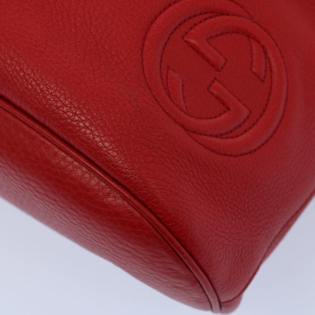 GUCCI Soho Backpack Leather Red 368588 fm2801