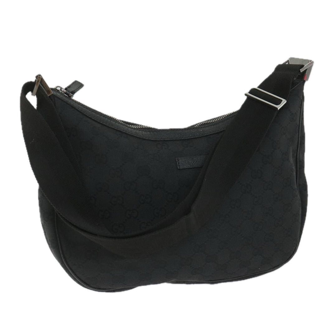 GUCCI GG Canvas Shoulder Bag Black 122790 fm2838
