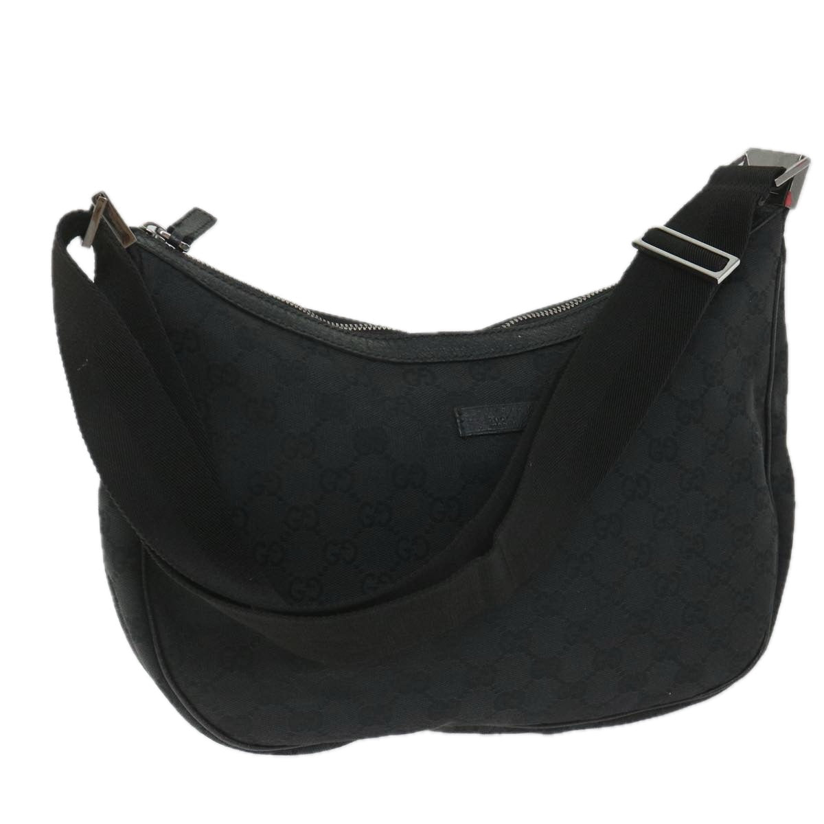 GUCCI GG Canvas Shoulder Bag Black 122790 fm2838