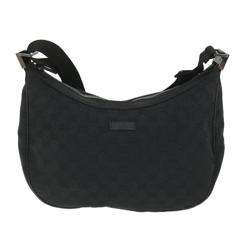 GUCCI GG Canvas Shoulder Bag Black 122790 fm2838