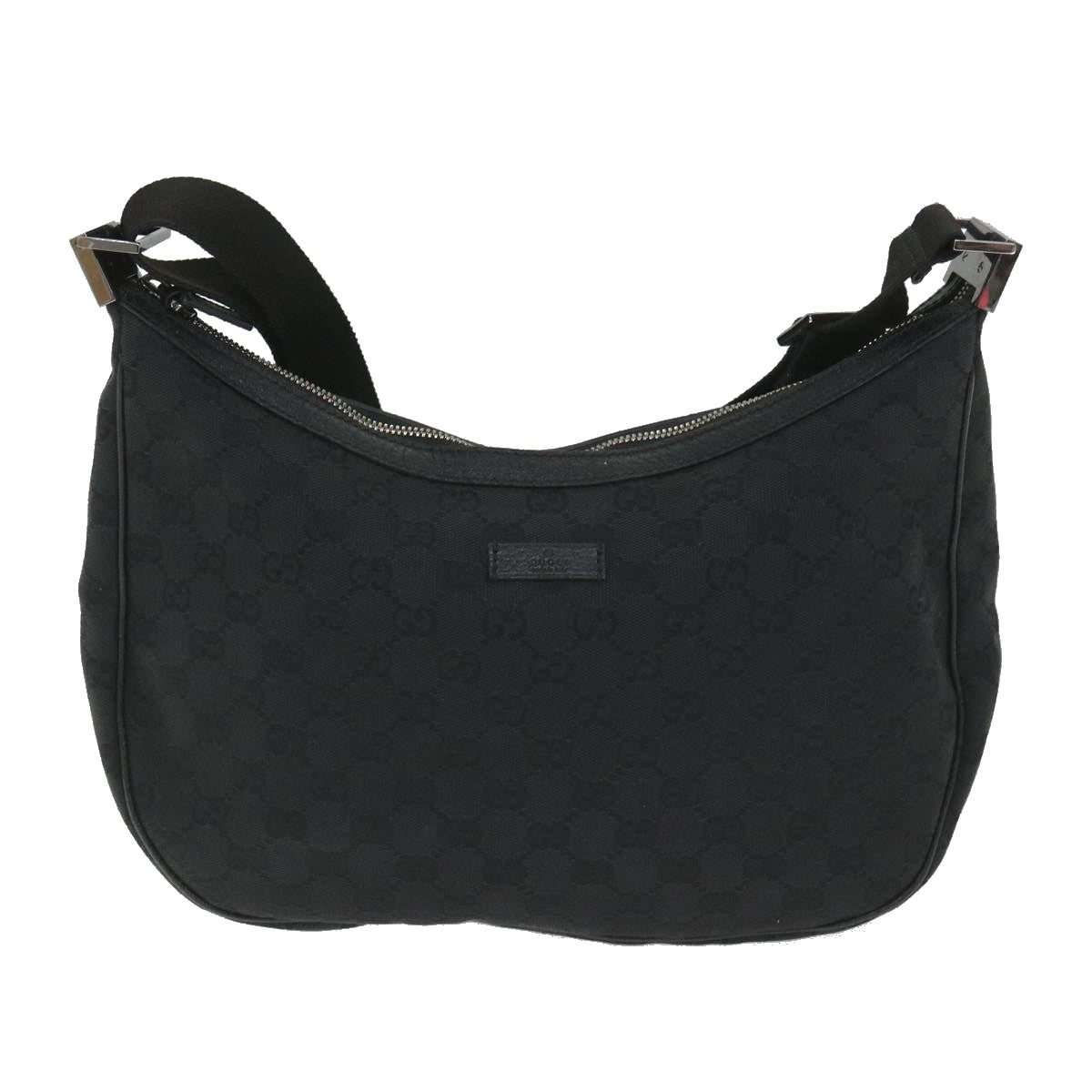 GUCCI GG Canvas Shoulder Bag Black 122790 fm2838