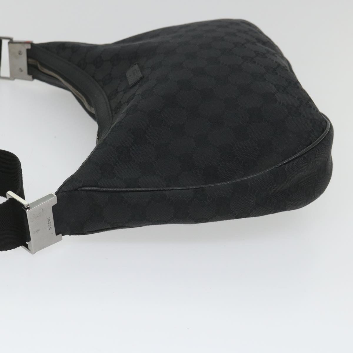 GUCCI GG Canvas Shoulder Bag Black 122790 fm2838