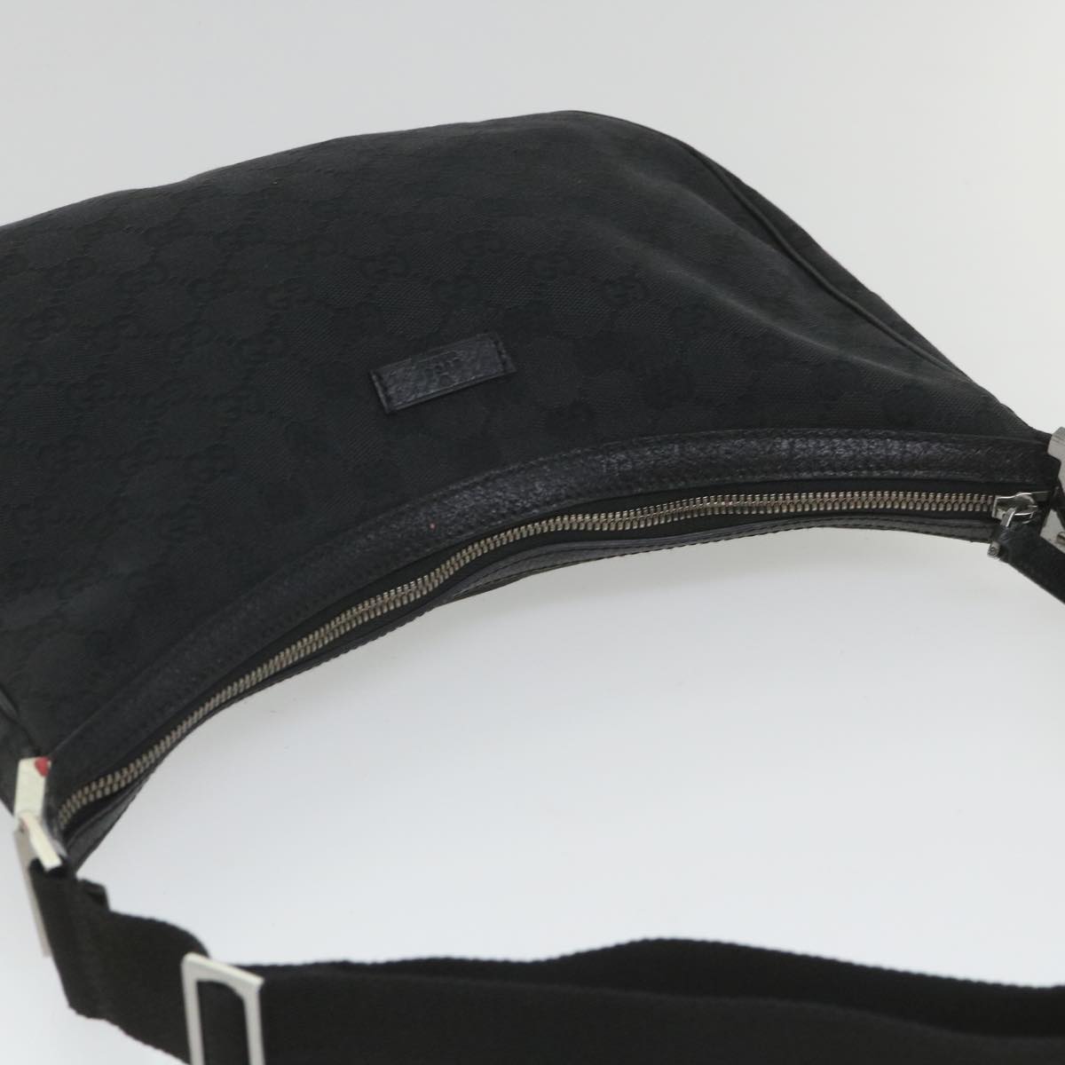 GUCCI GG Canvas Shoulder Bag Black 122790 fm2838