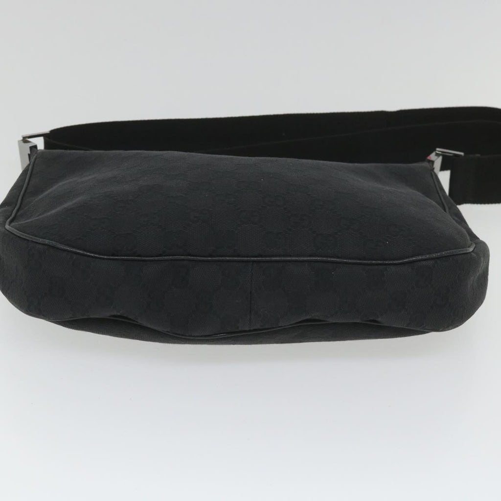 GUCCI GG Canvas Shoulder Bag Black 122790 fm2838