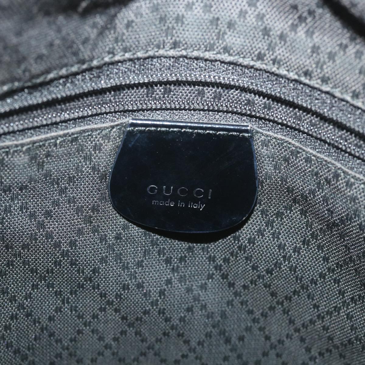 GUCCI Shoulder Bag Nylon Black 001 1998 1577 fm2876