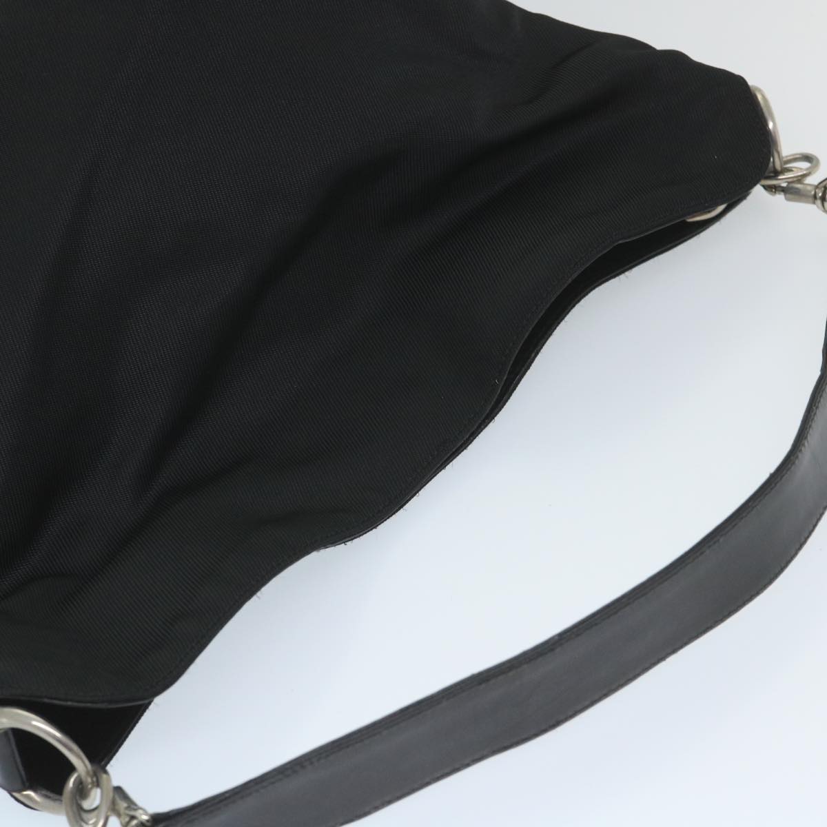 GUCCI Shoulder Bag Nylon Black 001 1998 1577 fm2876