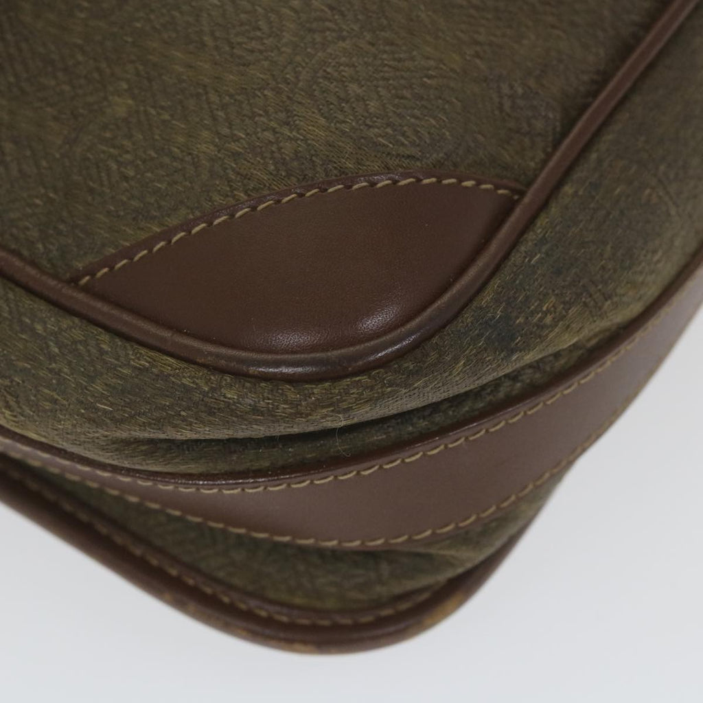 GUCCI Shoulder Bag Canvas Leather Beige Brown fm2880