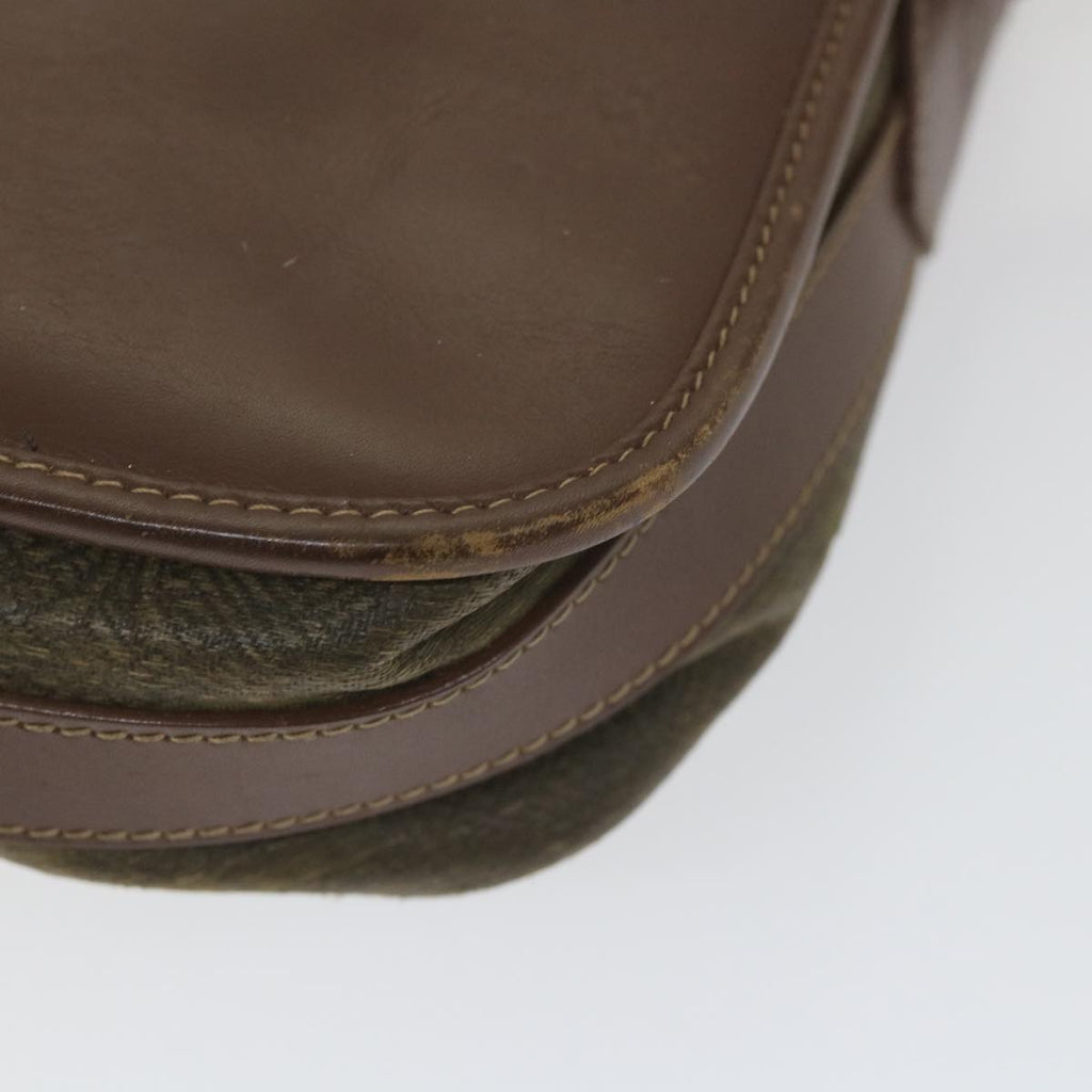 GUCCI Shoulder Bag Canvas Leather Beige Brown fm2880