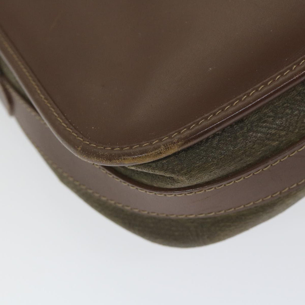 GUCCI Shoulder Bag Canvas Leather Beige Brown fm2880