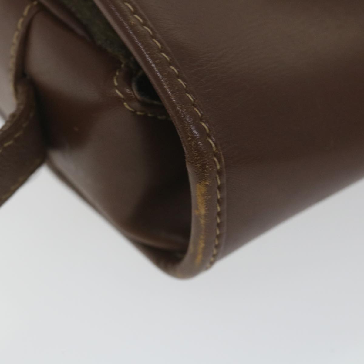 GUCCI Shoulder Bag Canvas Leather Beige Brown fm2880
