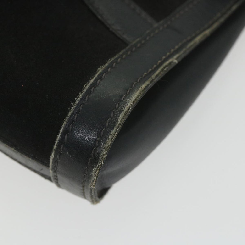 GUCCI Shoulder Bag Suede Black fm2881
