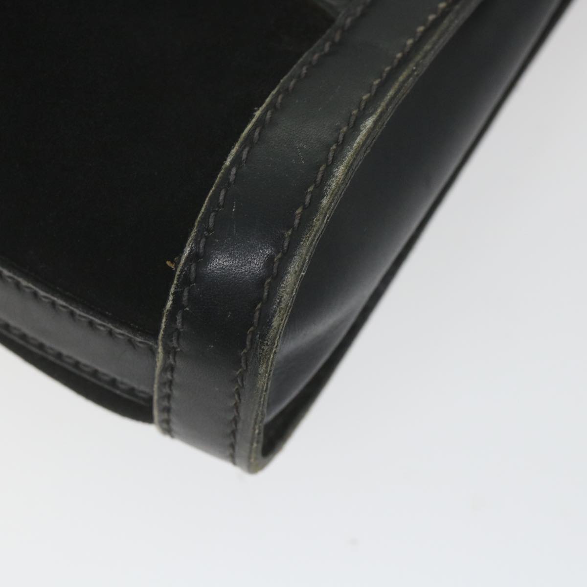 GUCCI Shoulder Bag Suede Black fm2881