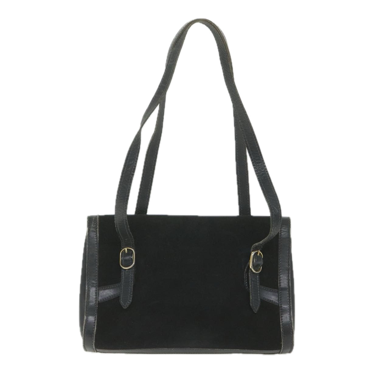 GUCCI Shoulder Bag Suede Black fm2881