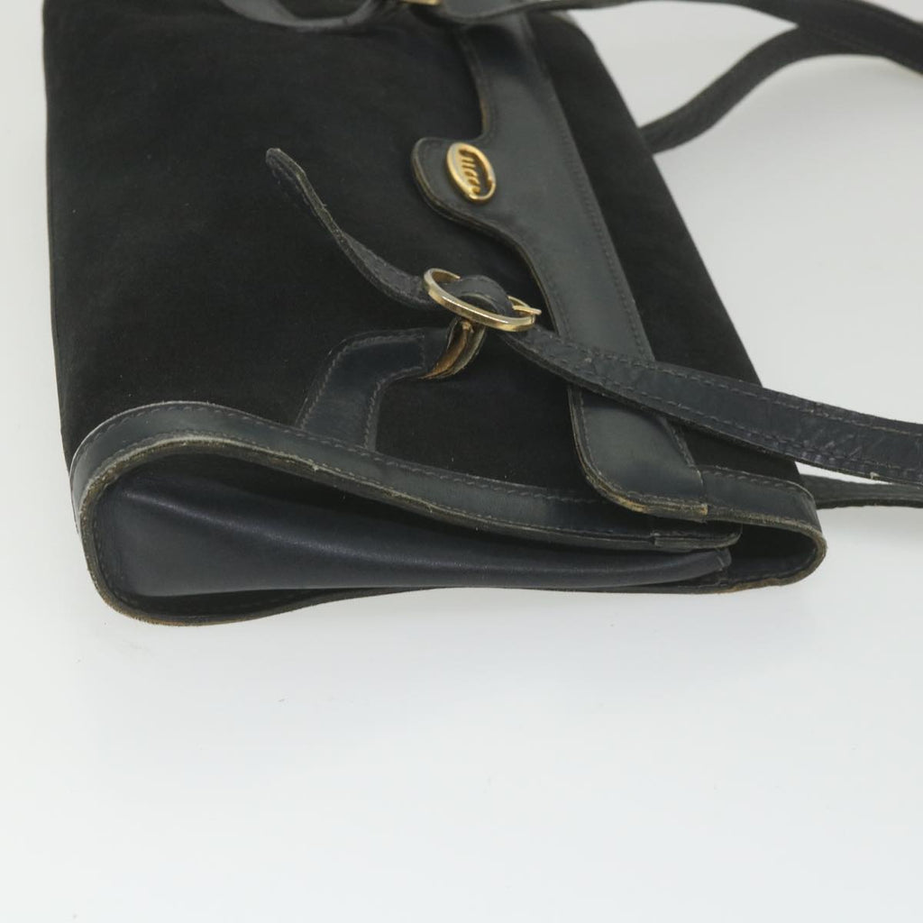 GUCCI Shoulder Bag Suede Black fm2881