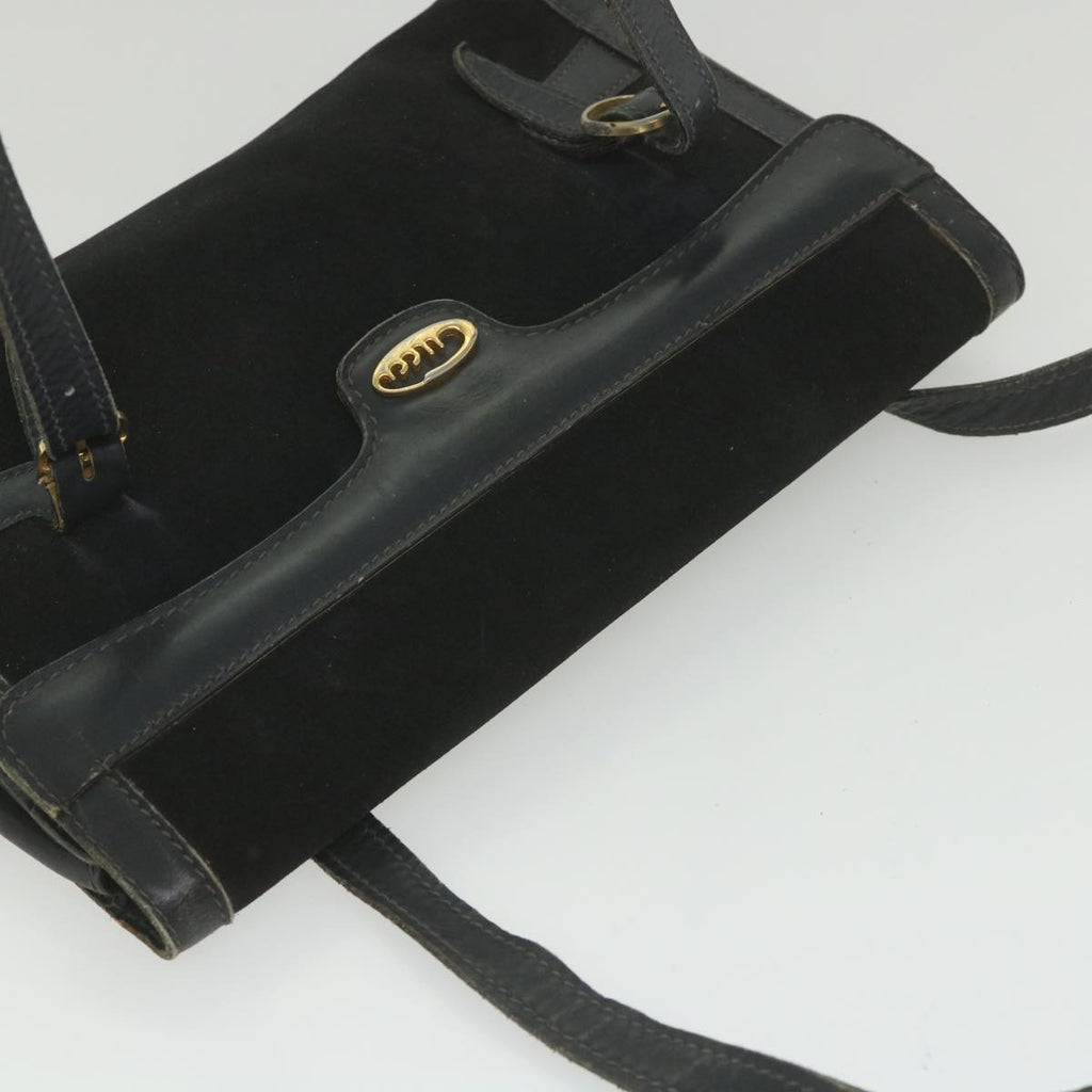 GUCCI Shoulder Bag Suede Black fm2881