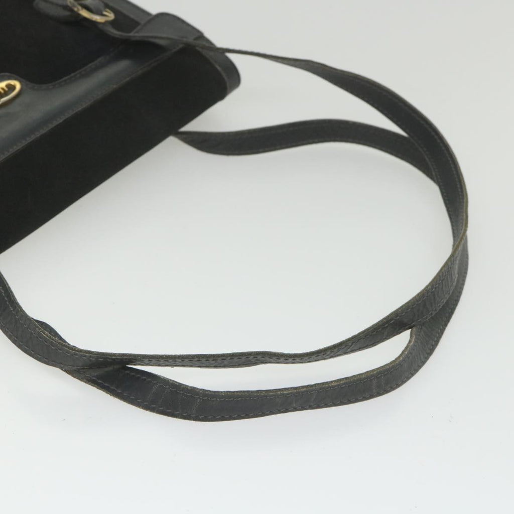 GUCCI Shoulder Bag Suede Black fm2881