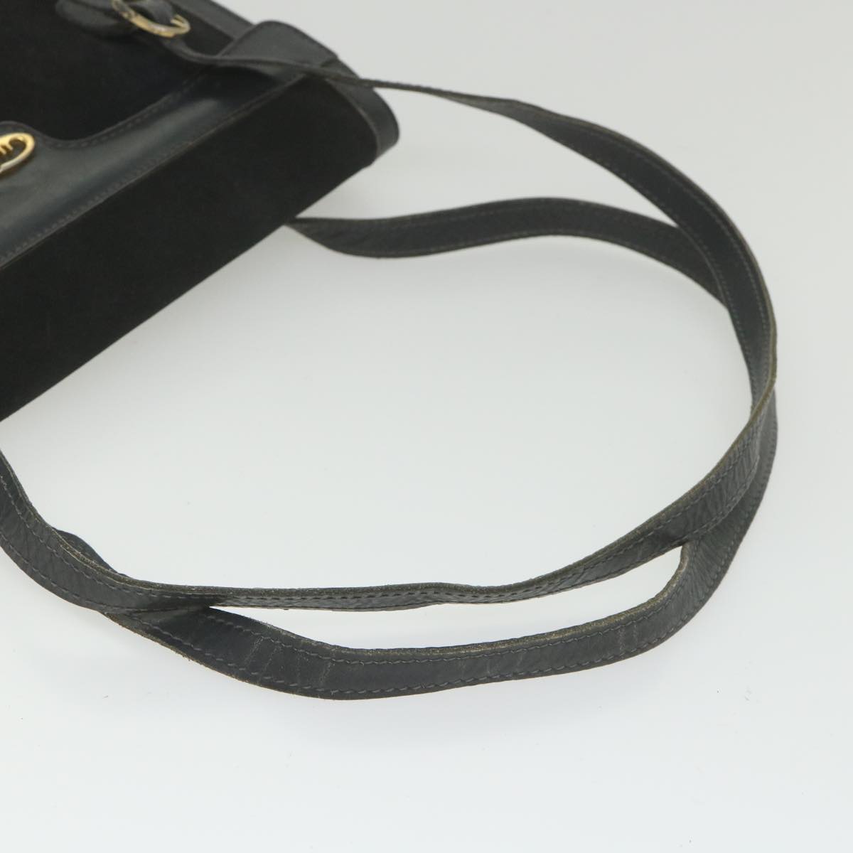 GUCCI Shoulder Bag Suede Black fm2881