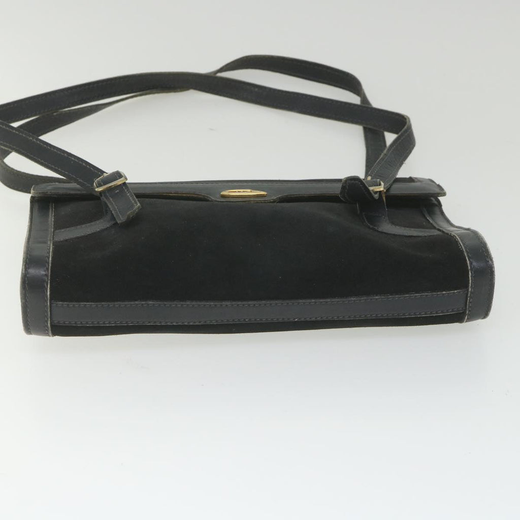 GUCCI Shoulder Bag Suede Black fm2881