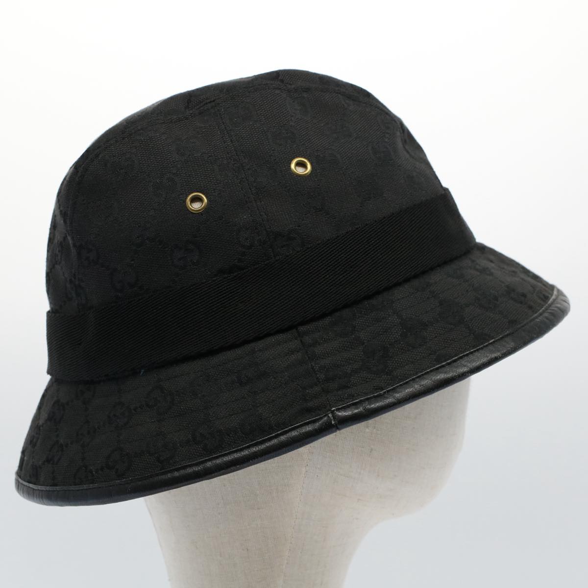 GUCCI GG Canvas Hat XL Black fm2899
