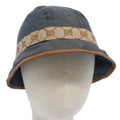 GUCCI GG Canvas Hat M Blue Beige fm2900