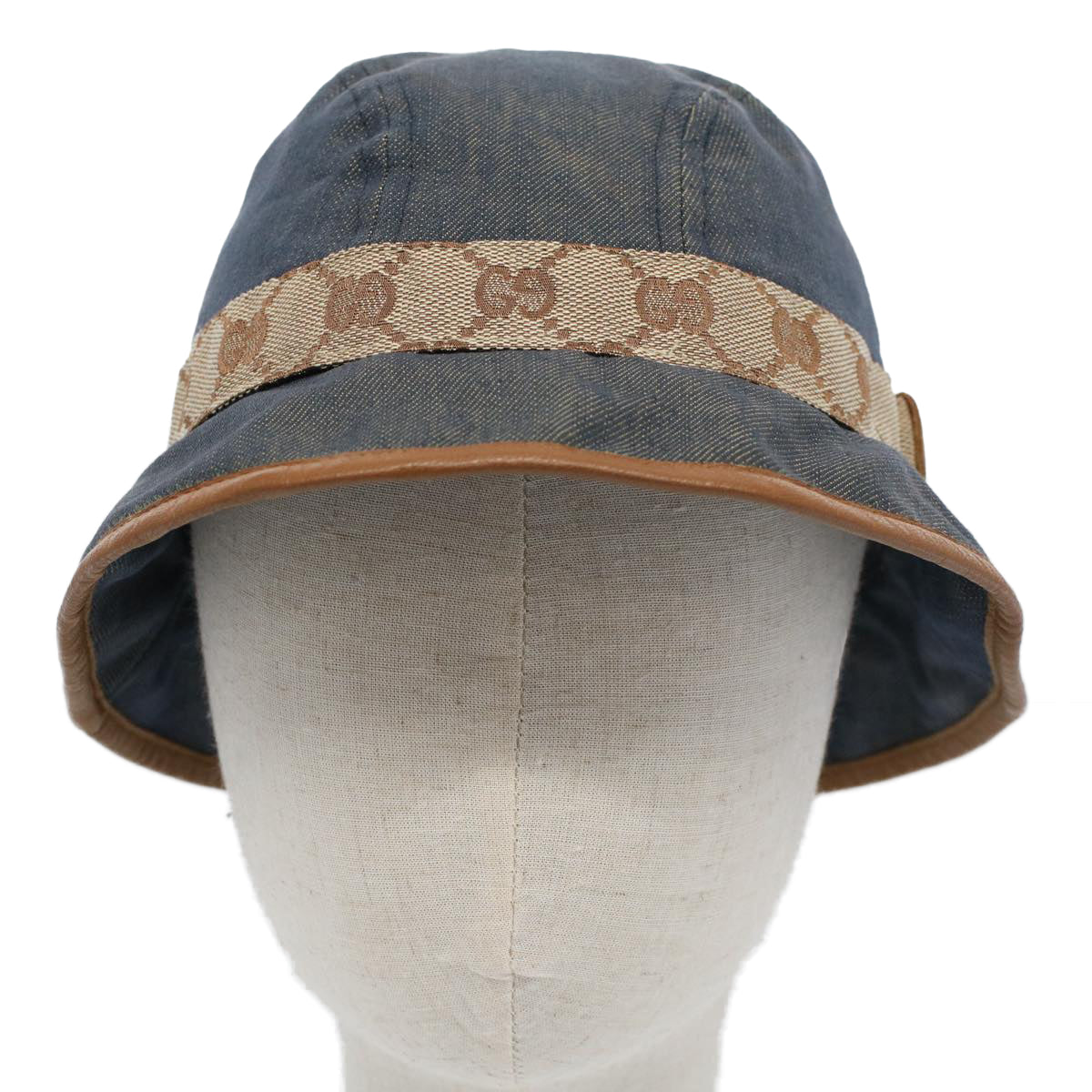 GUCCI GG Canvas Hat M Blue Beige fm2900