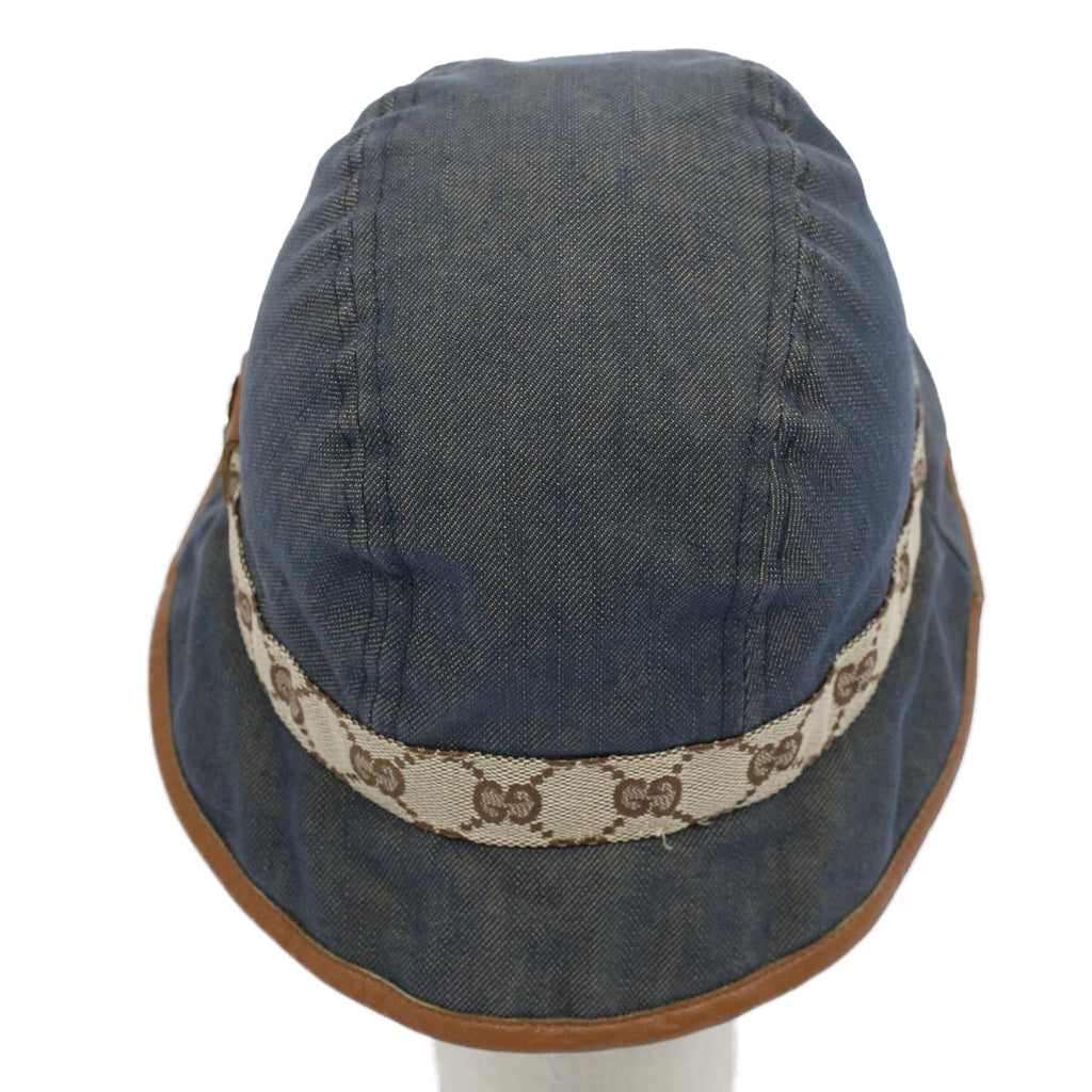 GUCCI GG Canvas Hat M Blue Beige fm2900