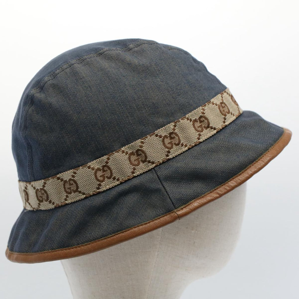 GUCCI GG Canvas Hat M Blue Beige fm2900