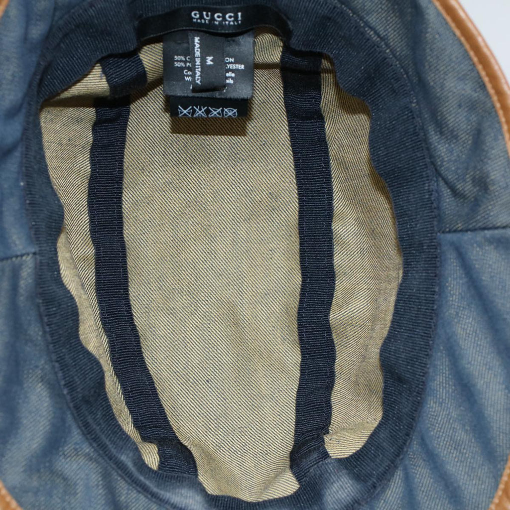 GUCCI GG Canvas Hat M Blue Beige fm2900
