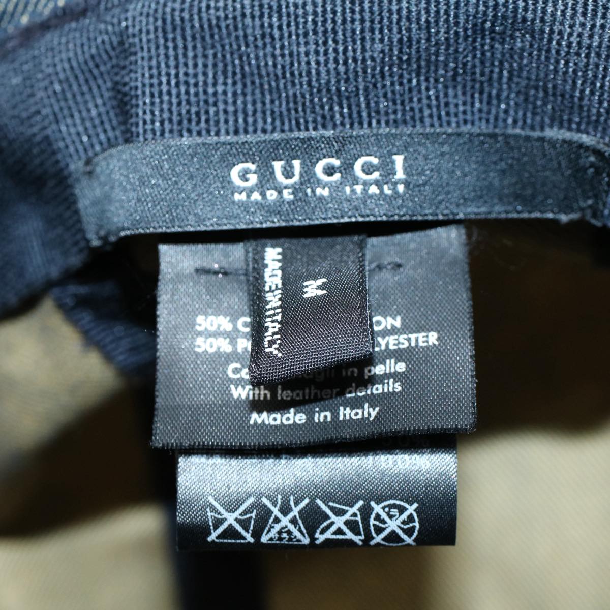 GUCCI GG Canvas Hat M Blue Beige fm2900