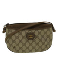 GUCCI GG Canvas Shoulder Bag PVC Leather Beige fm2929