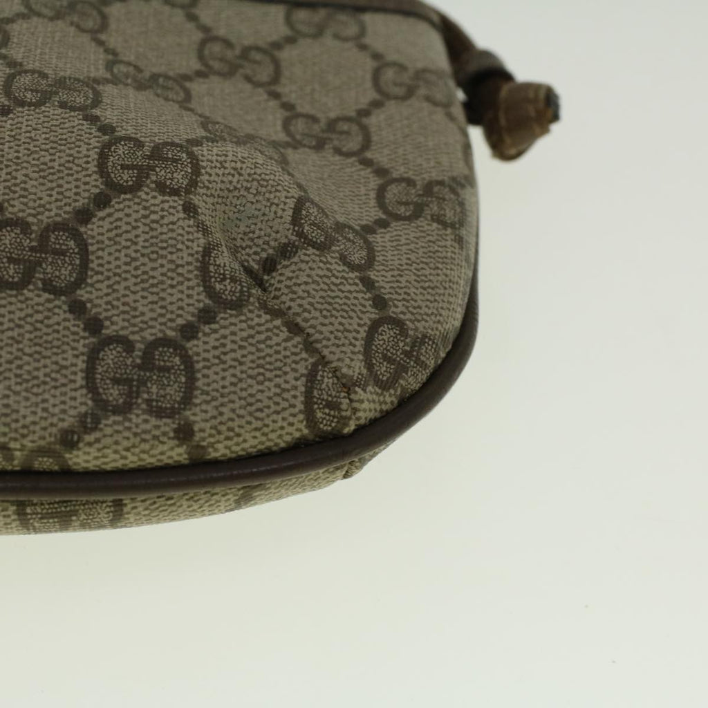 GUCCI GG Canvas Shoulder Bag PVC Leather Beige fm2929