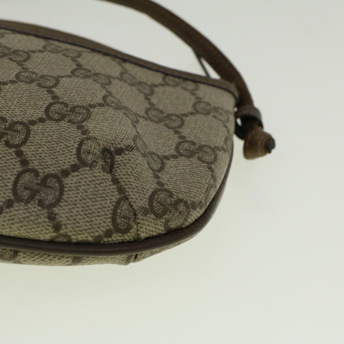 GUCCI GG Canvas Shoulder Bag PVC Leather Beige fm2929