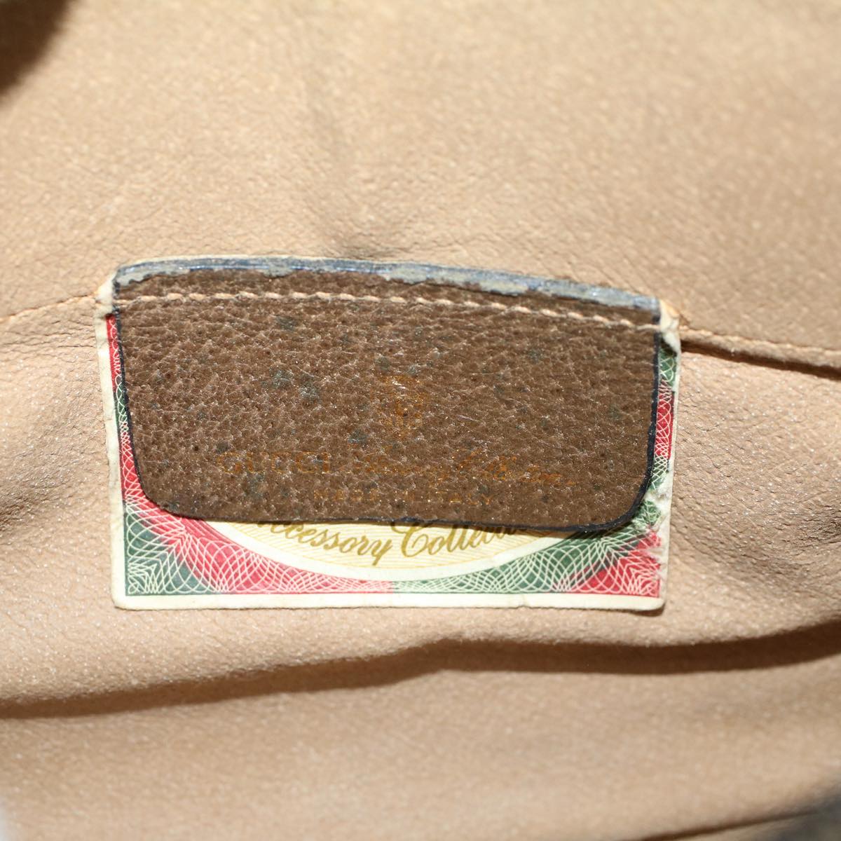 GUCCI GG Canvas Shoulder Bag PVC Leather Beige fm2929