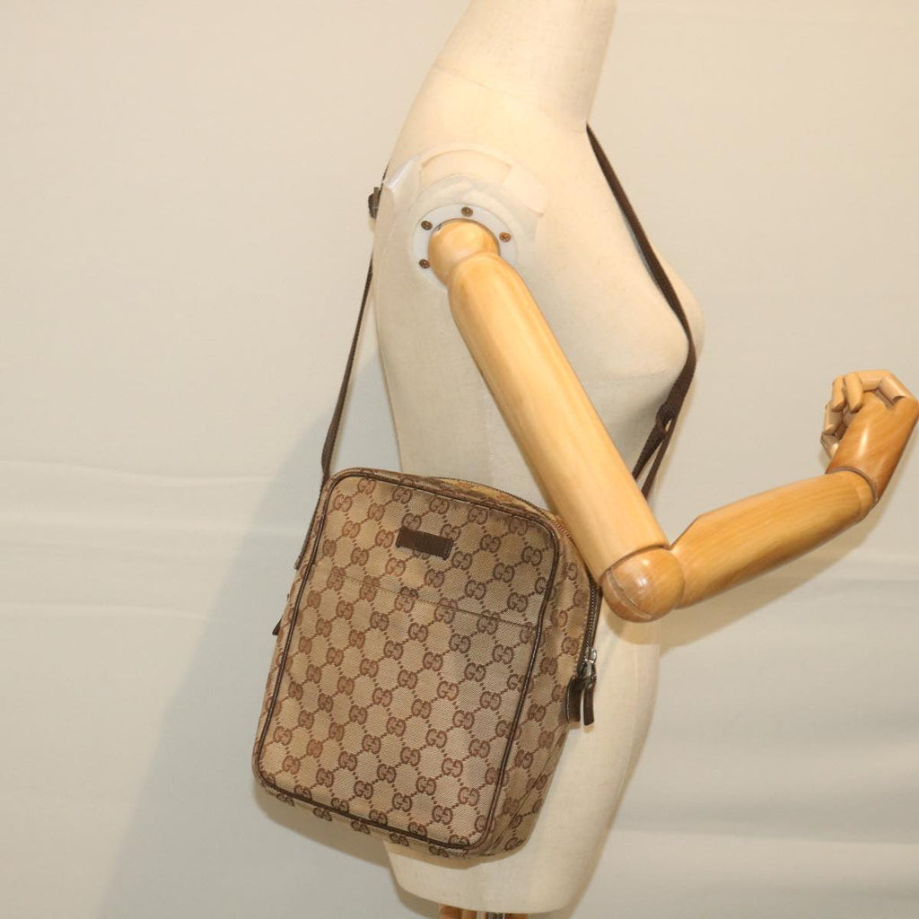 GUCCI GG Canvas Shoulder Bag Beige 122759 fm2942