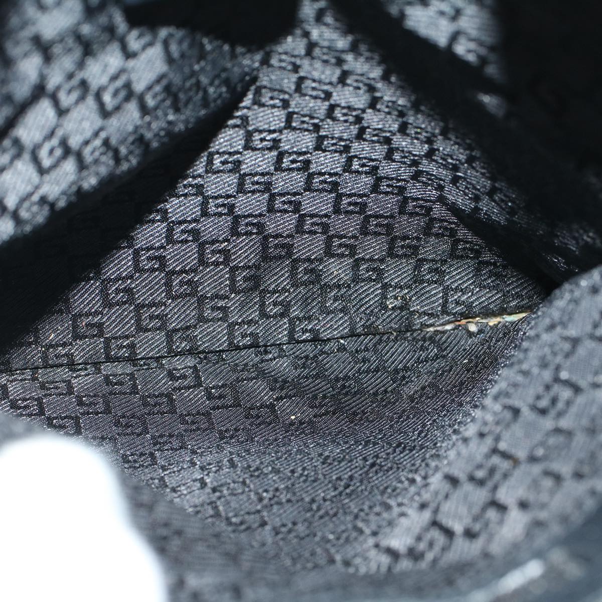 GUCCI Shoulder Bag Nylon Black 27639 fm2945