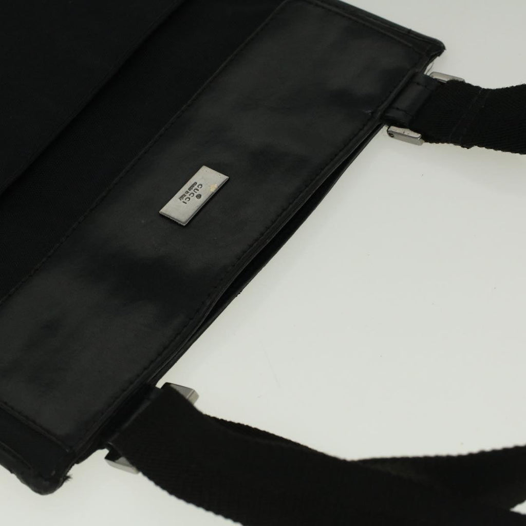 GUCCI Shoulder Bag Nylon Black 27639 fm2945