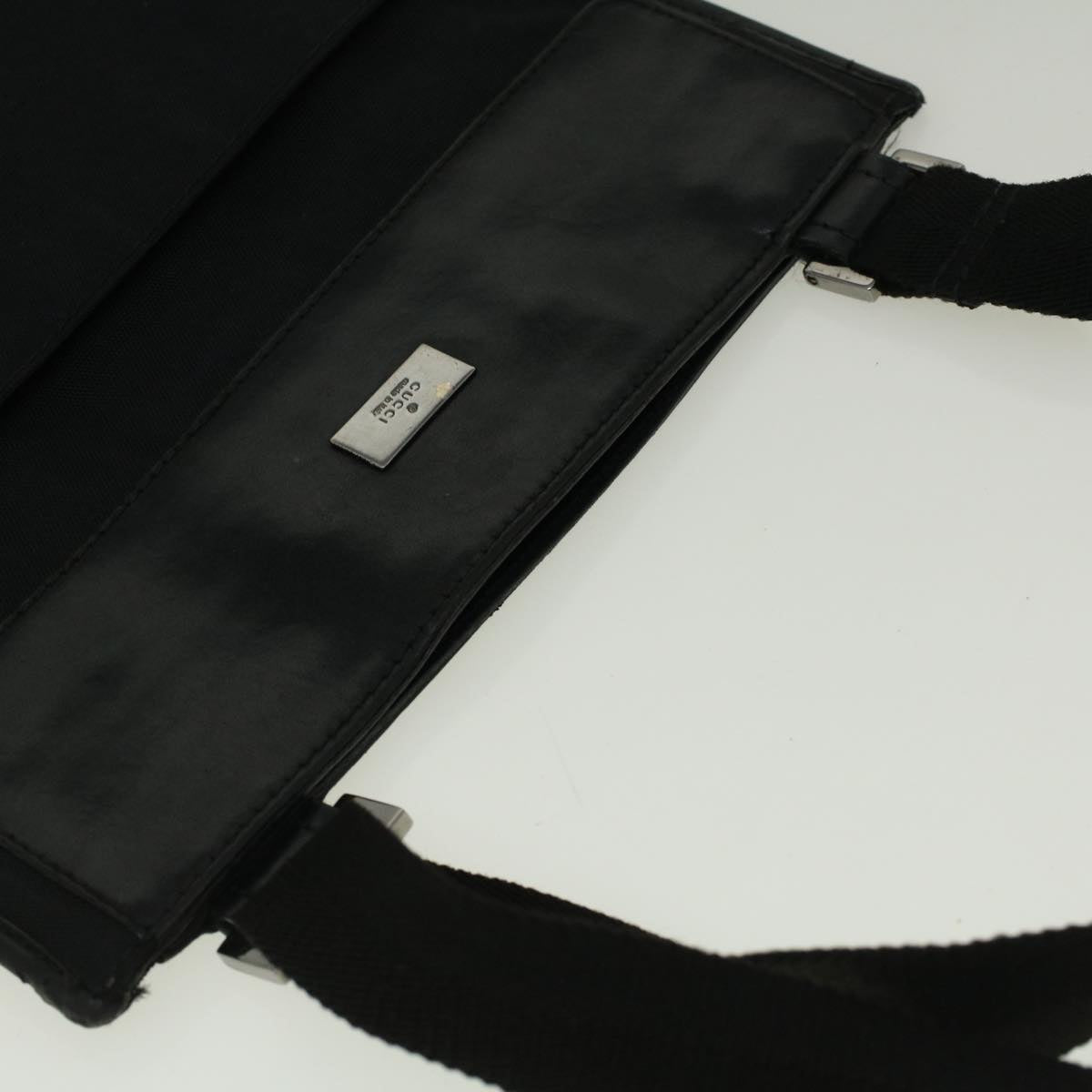 GUCCI Shoulder Bag Nylon Black 27639 fm2945