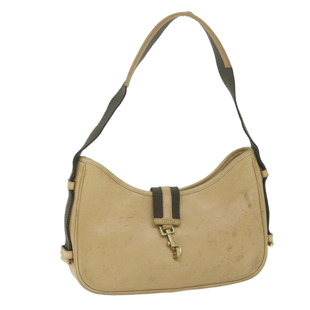 GUCCI Jackie Shoulder Bag Leather Beige 92736 fm2983