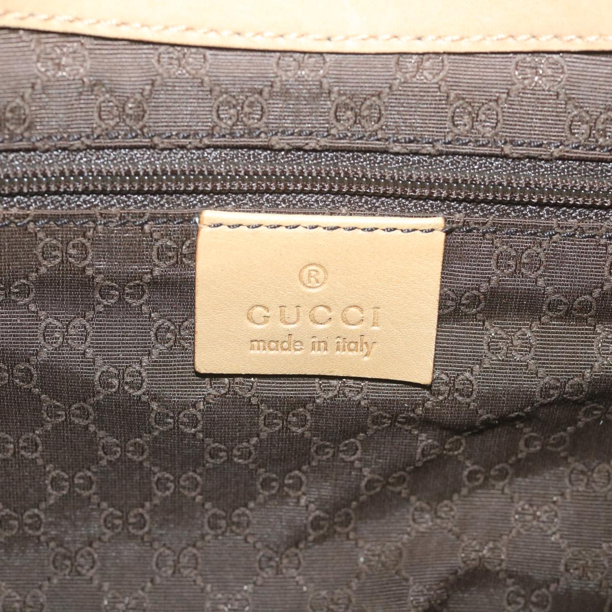 GUCCI Jackie Shoulder Bag Leather Beige 92736 fm2983
